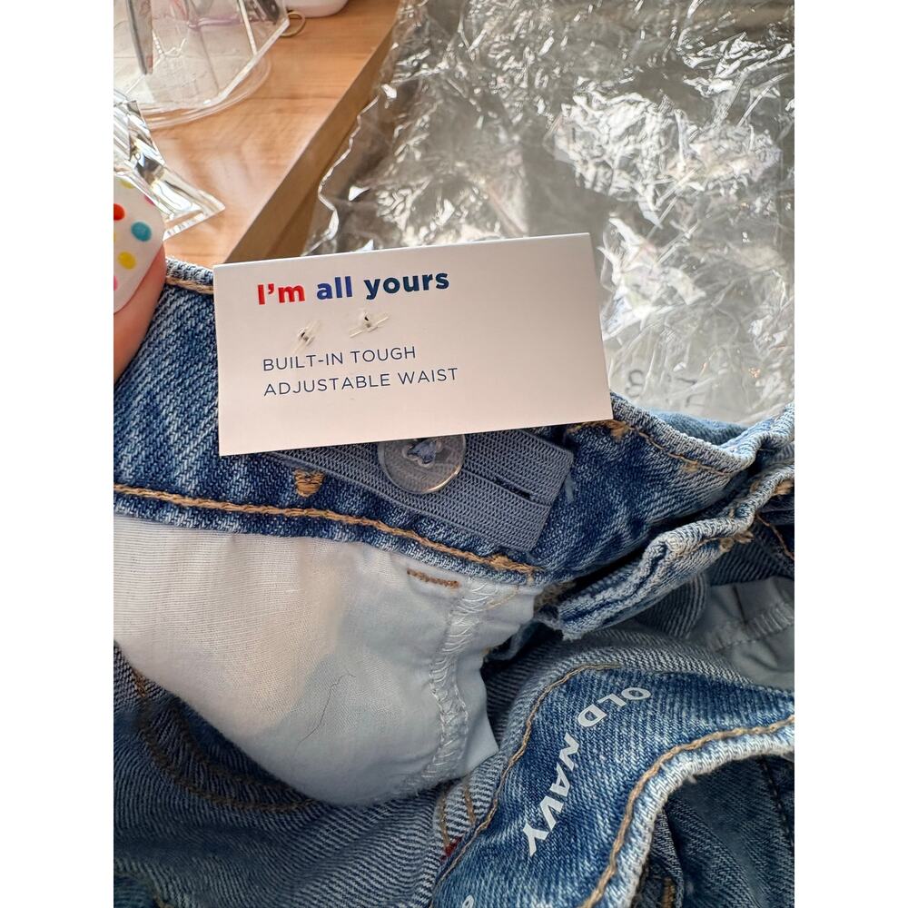 NWT Old Navy Baggy Wide Leg Jeans High Rise Adjustable Waist Girls Size 6 Y2k - Picture 9 of 9